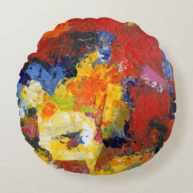 Race Day Round Pillow (Front)