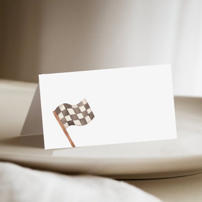 Race Flag Fill in Buffet Place Card (Creator Uploaded)