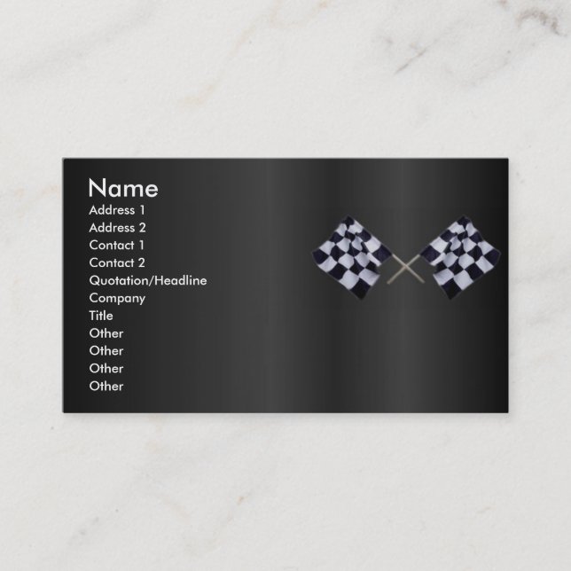 Race Flag Profile Card (Front)