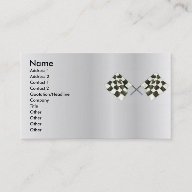 Race Flag Profile Card (Front)