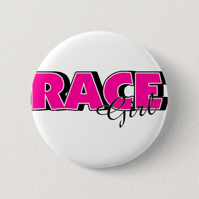 Race Girl 2 Inch Round Button (Front)
