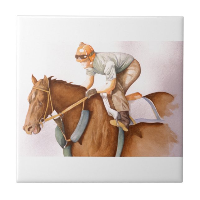 Race Horse and Jockey Tile (Front)
