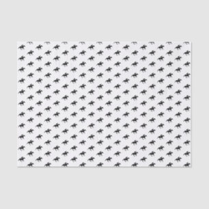 Race Horse Black Silhouette Tissue Paper