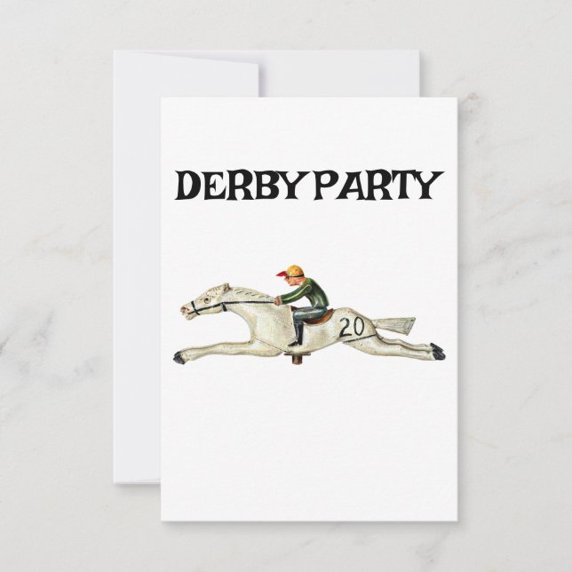 RACE HORSE DERBY INVITATION DU PARTI (Devant)