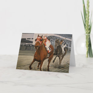 Race Horse is the Winning Thoroughbred Holiday Card