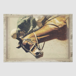 Race Horse Jockey Vintage Decoupage Tissue Paper