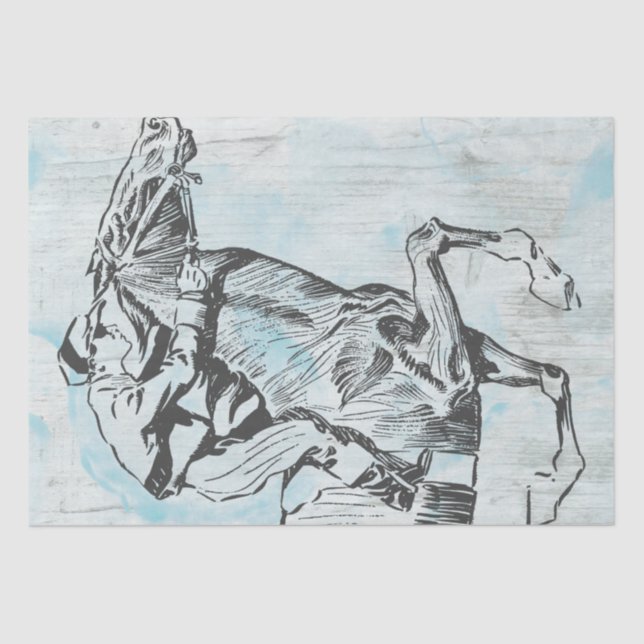 Race Horse Jockey Vintage Decoupage Tissue Paper (Front)