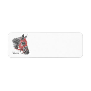 Race Horse Portrait Soies