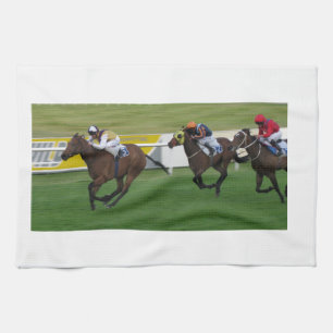 race horse, racing sports kitchen towel