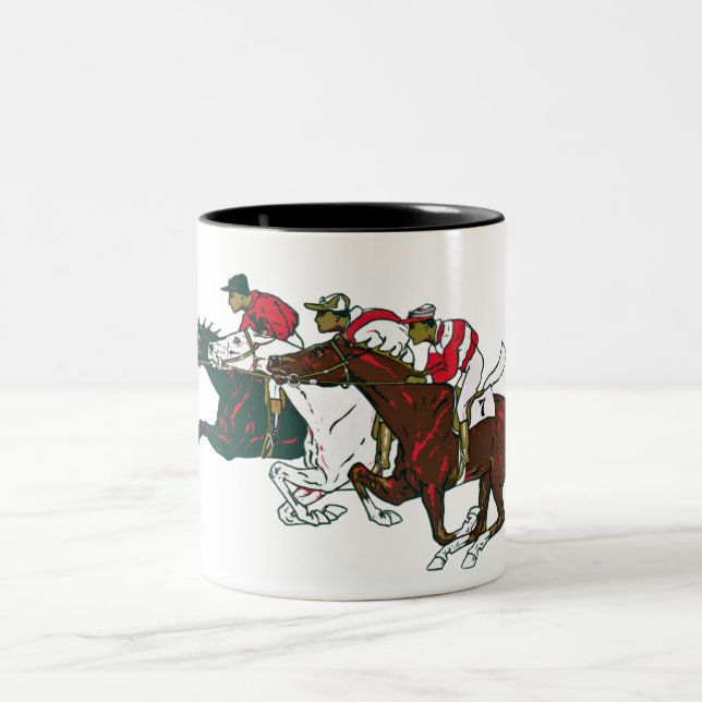 Race Horses Coffee Mug (Center)