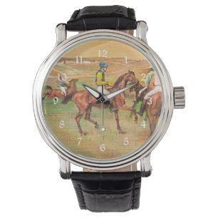 Race Horses, famous painting by Edgar Degas  Watch