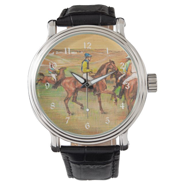 Race Horses, famous painting by Edgar Degas  Watch (Front)