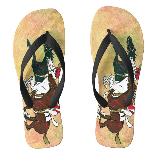 Race Horses Flip Flops (Footbed)