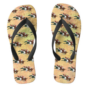 Race Horses Flip Flops