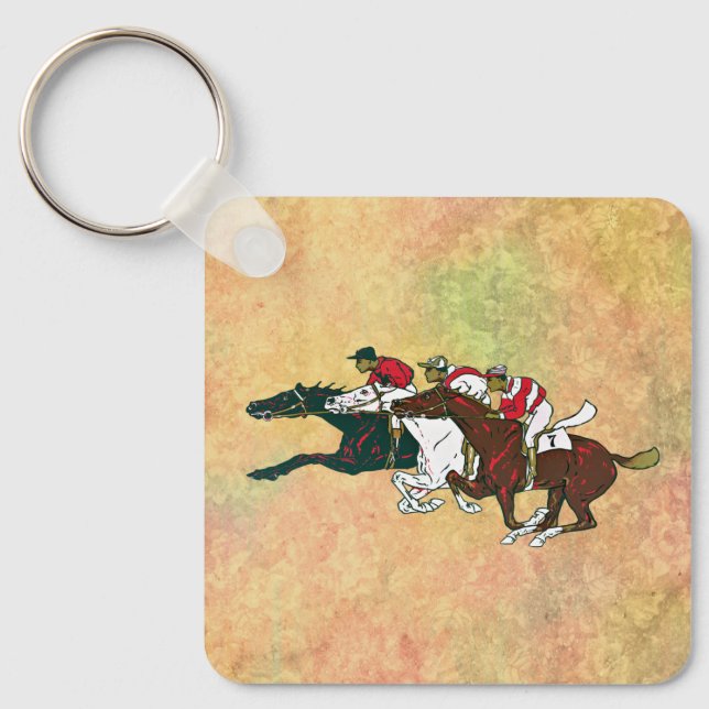 Race Horses Keychain (Front)