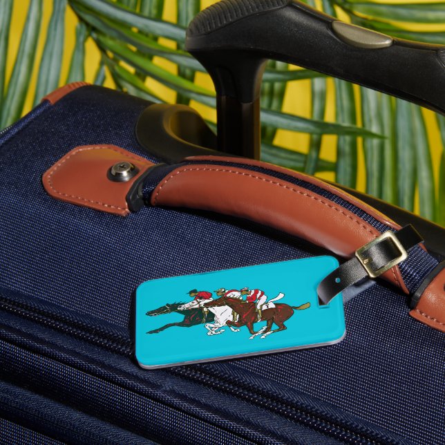 Race Horses Luggage Tag (Front Insitu 3)