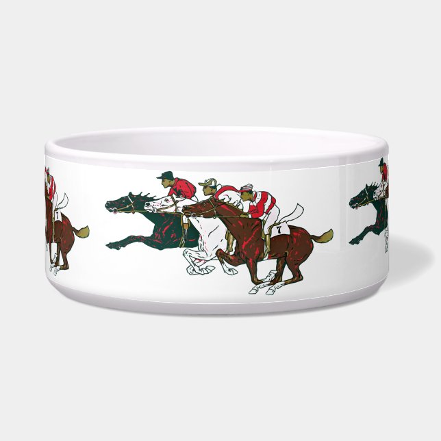 Race Horses Pet Bowl (Front)