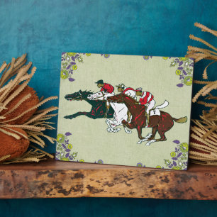 Race Horses Plaque