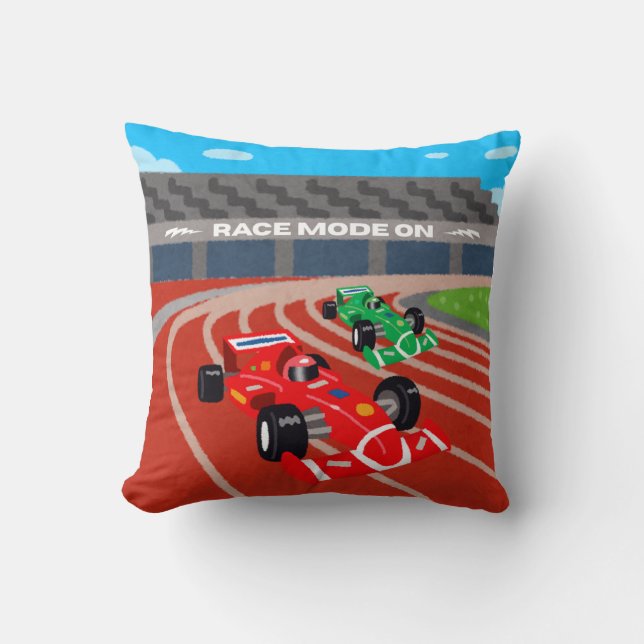 Race Mode On Throw Pillow (Front)