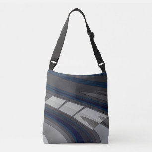 Race on blue grey track crossbody bag
