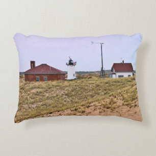 Race Point Lighthouse, Cape Cod, Massachusetts Decorative Pillow