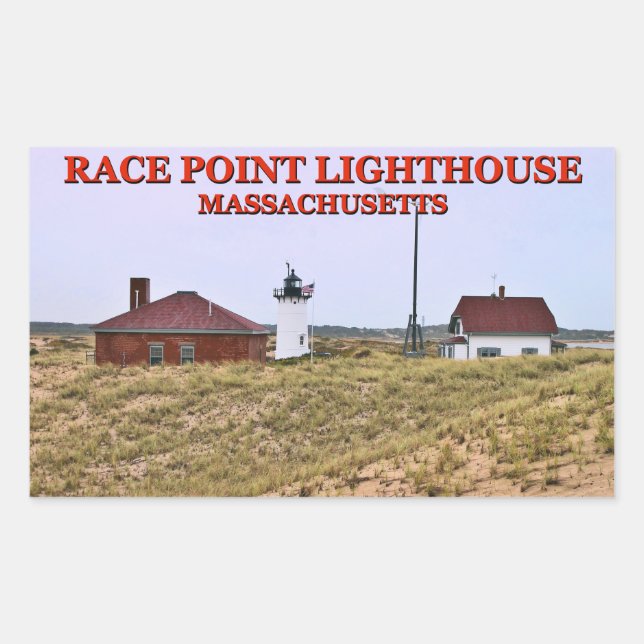 Race Point Lighthouse, Cape Cod, Massachusetts Sticker (Front)