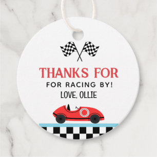 Race Red  Car Thank you For Racin By  Favour Tags