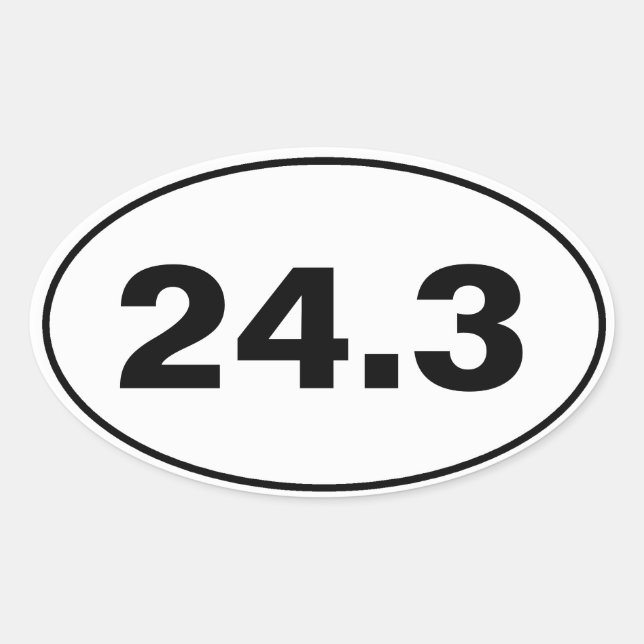 Race Run Finish Time - Oval Sticker (Front)