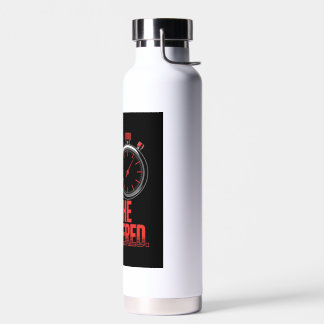 Race The Clock Own The Checkered Stopwatch Water Bottle