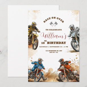 Race Theme Kids Birthday Invitation