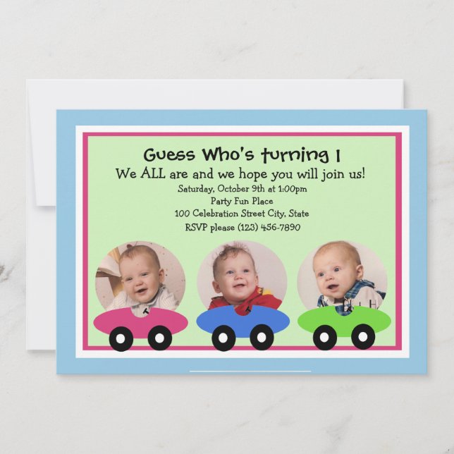 Race Time/ Photo Invitation (Front)