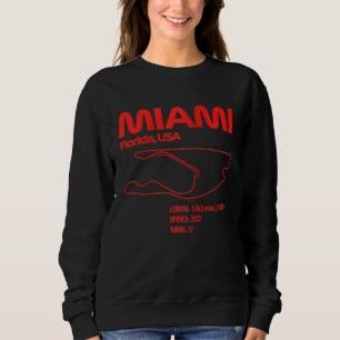 Race Track in Miami Formula Racing Circuits Sport Sweatshirt
