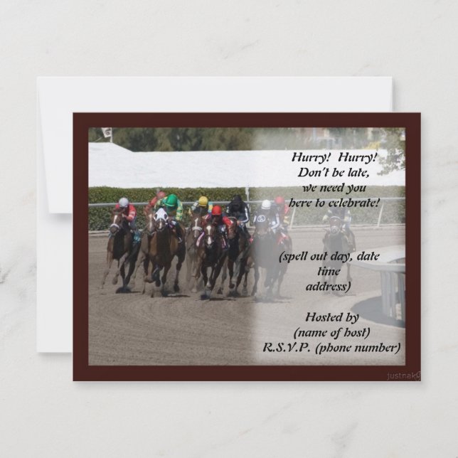 race track party invite (Front)