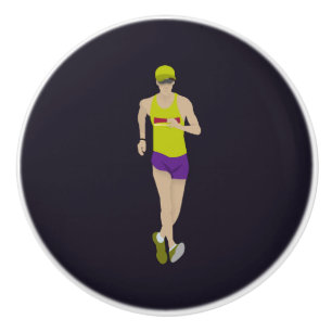 Race Walking Ceramic Knob