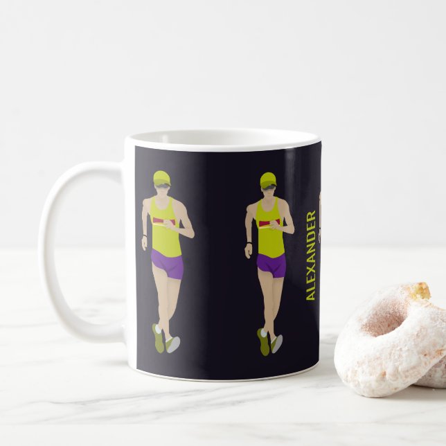 Race Walking Coffee Mug (With Donut)