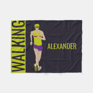 Race Walking Fleece Blanket