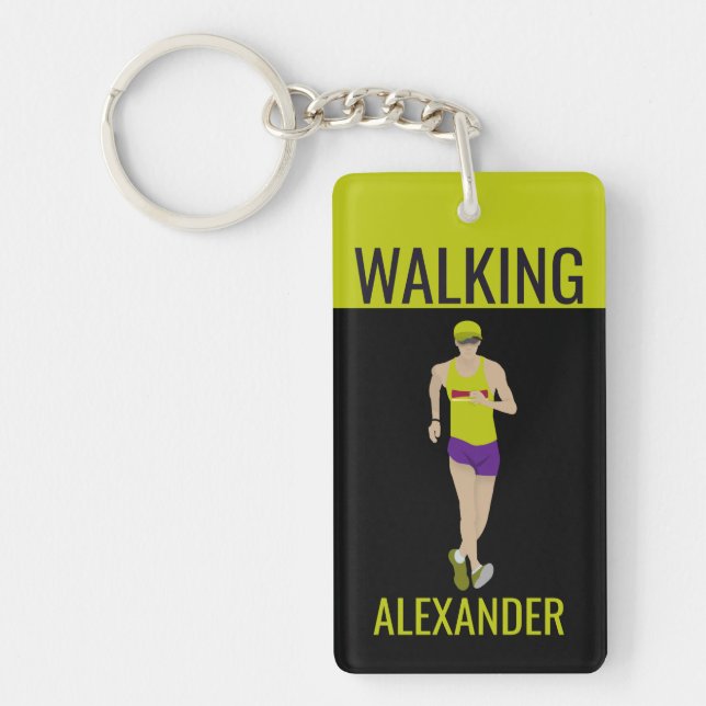 Race Walking Keychain (Front)