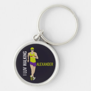 Race Walking Keychain