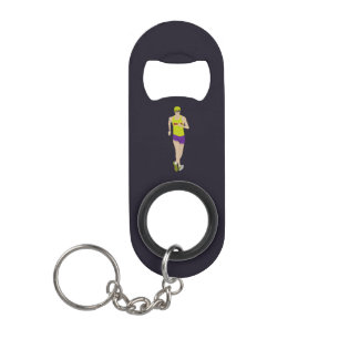 Race Walking Keychain Bottle Opener