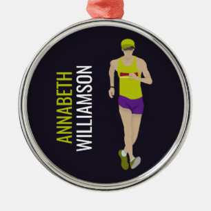 Race Walking Metal Ornament