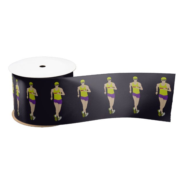 Race Walking Satin Ribbon (Spool)