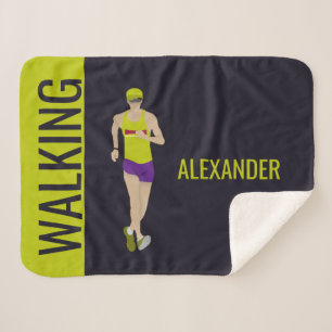 Race Walking Sherpa Blanket