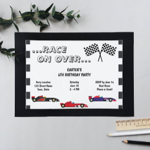Racecar Birthday Invitation