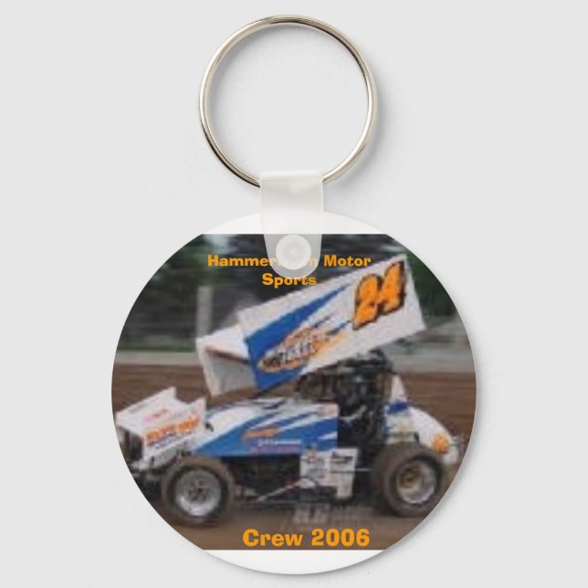 racecar, Crew 2006, Hammerdown Motor Sports Keychain (Front)