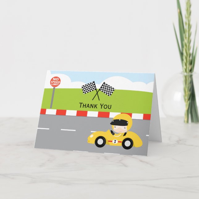Racecar merci anniversaire (Devant)