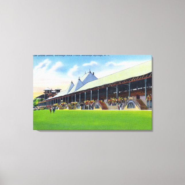 Racegrounds View of the Grand Stand at Track Canvas Print (Front)