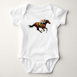 Racehorse and Jockey Baby Bodysuit
