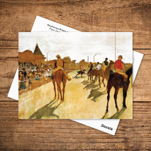 Racehorses before the Stands Edgar Degas Postcard