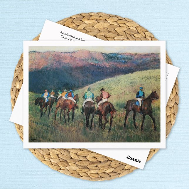 Racehorses in a Landscape Edgar Degas Postcard (Creator Uploaded)