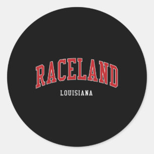 Raceland Louisiana College University Style Classic Round Sticker